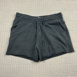 Hollister Sweat Shorts Men Medium Black Faded Relaxed Fit 4" Casual Lounge Gym